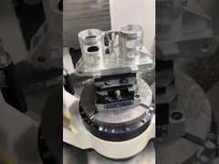 Perlengkapan Pembubutan Cnc Manual Rahang Catok Aluminium Biru Untuk Pemotongan Ringan